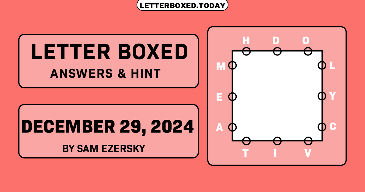 Letter Boxed December 29, 2024 Image