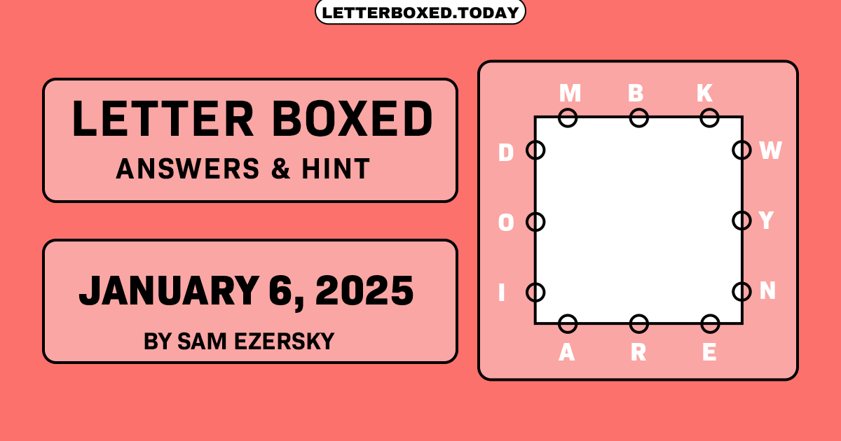 Letter Boxed January 6, 2025 Image