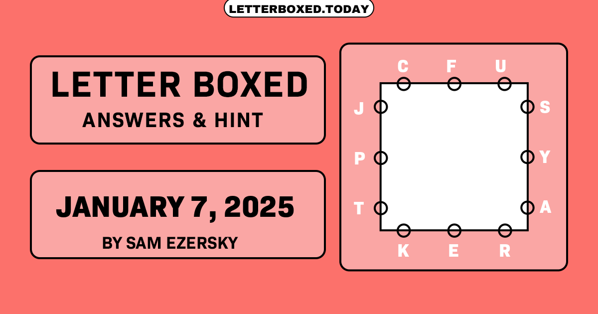 Letter Boxed January 7, 2025 Image