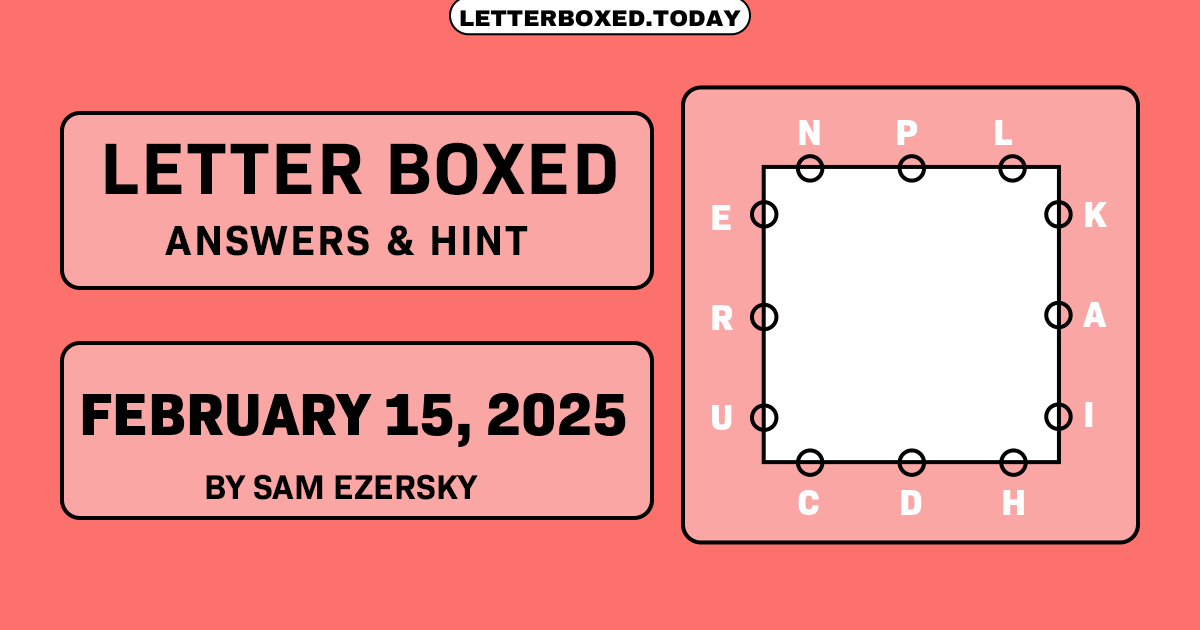 Letter Boxed February 15, 2025 Image