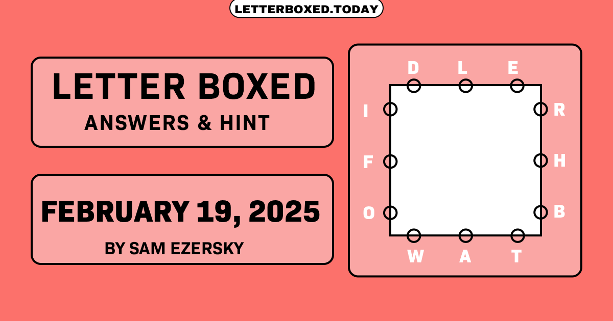 Letter Boxed February 19, 2025 Image