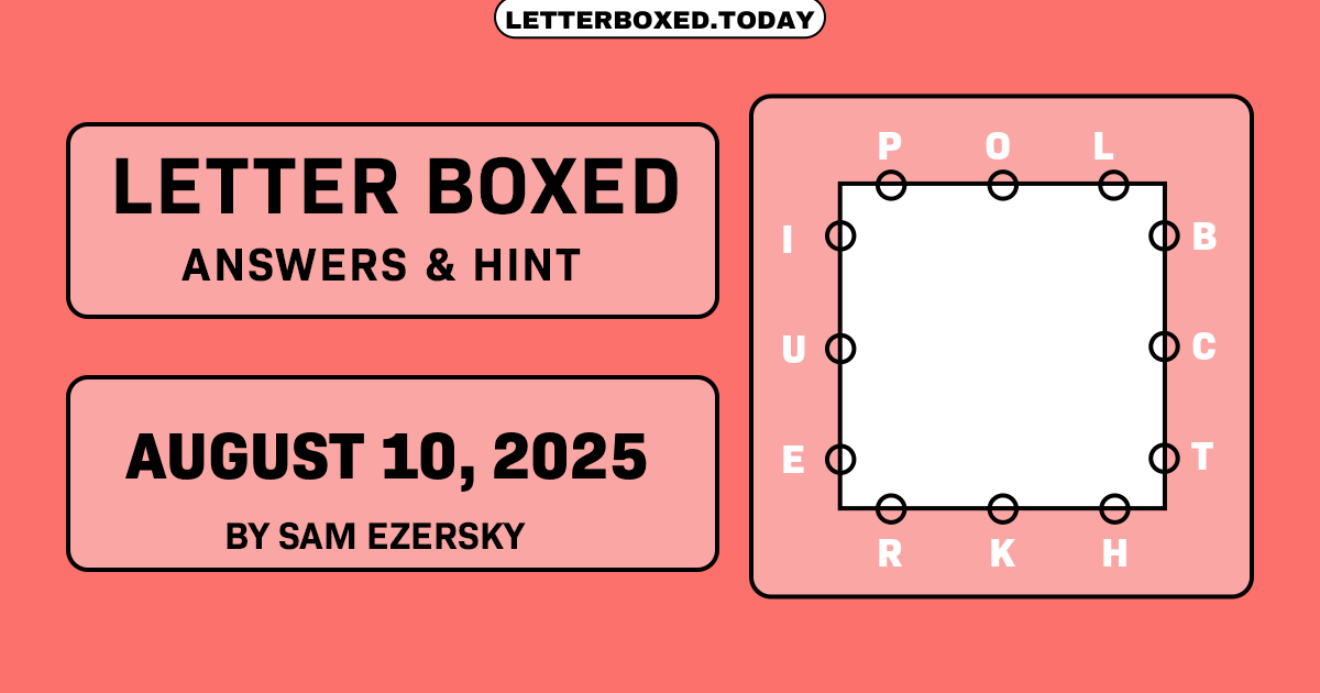 Letter Boxed August 10, 2025 Image