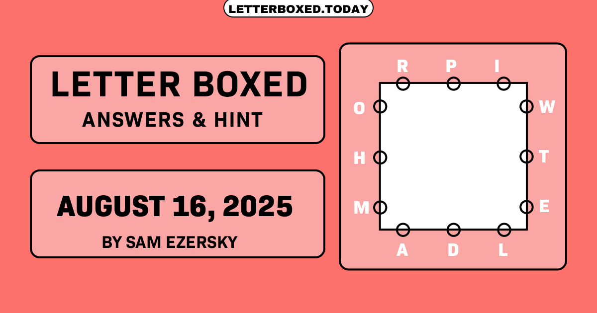 Letter Boxed August 16, 2025 Image