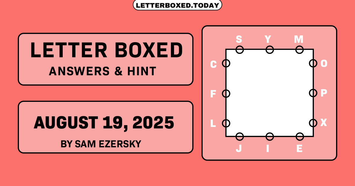 NYT Letter Boxed August 19, 2025 Answers