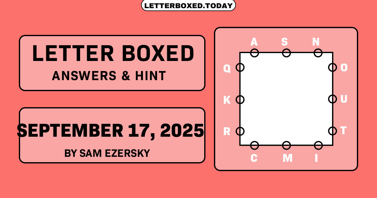 Letter Boxed September 17, 2025 Image
