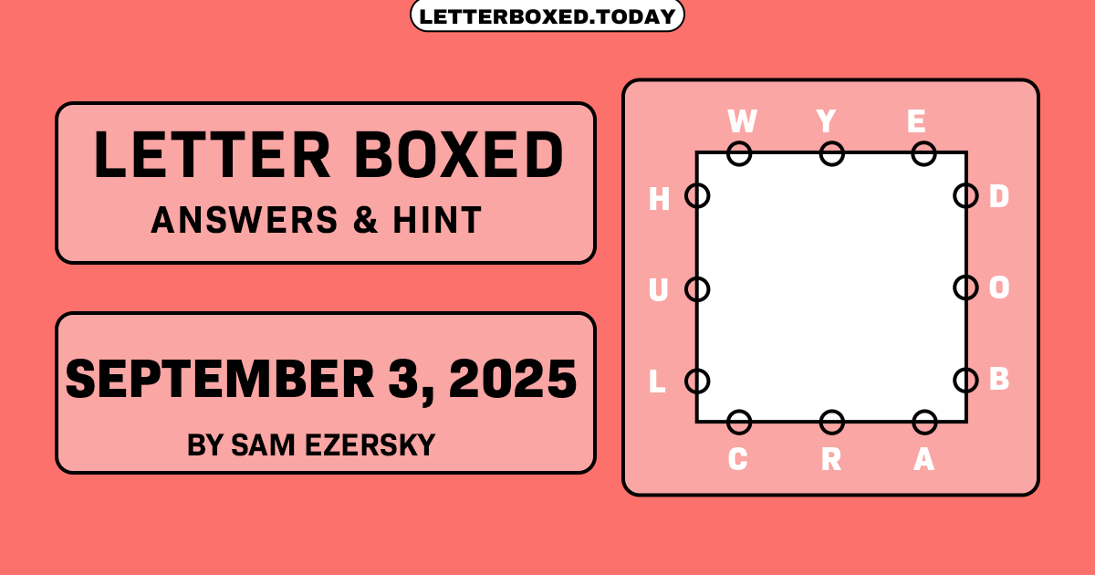 Letter Boxed September 3, 2025 Image