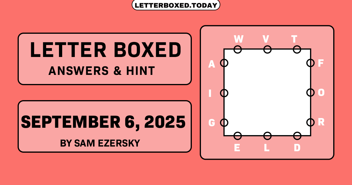 Letter Boxed September 6, 2025 Image