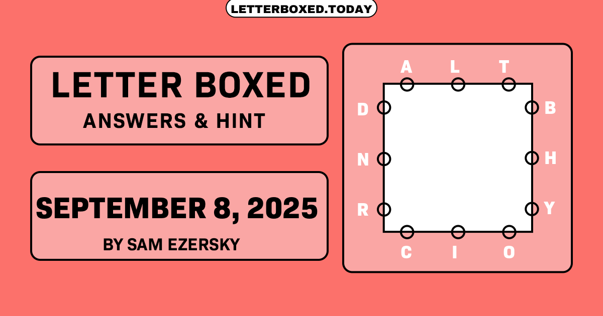 Letter Boxed September 8, 2025 Image