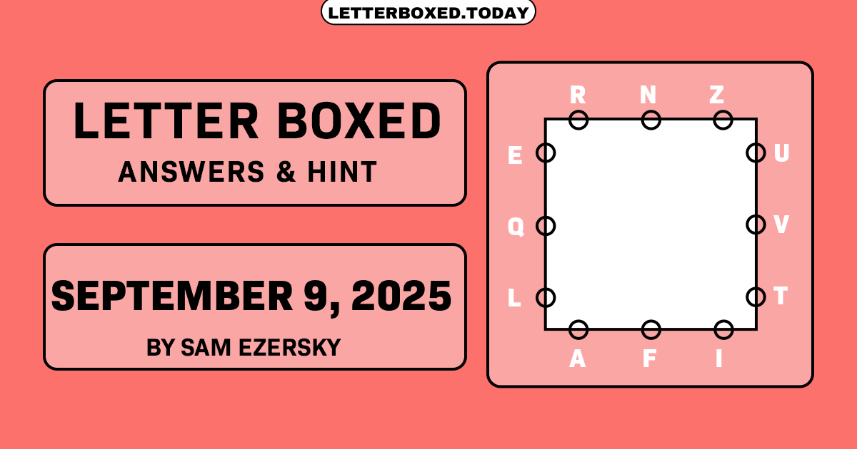 NYT Letter Boxed September 9, 2025 Answers