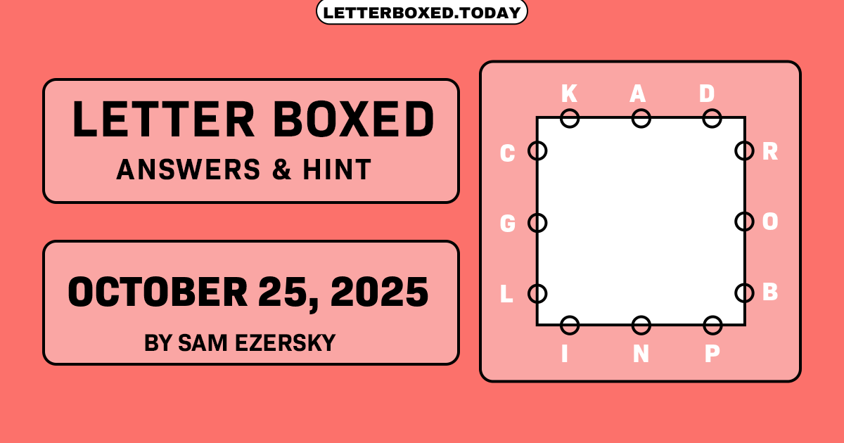 Letter Boxed October 25, 2025 Image