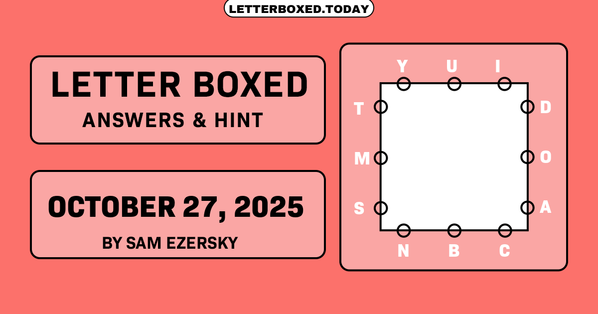 Letter Boxed October 27, 2025 Image