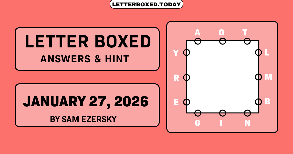 NYT Letter Boxed January 27, 2026 Answers